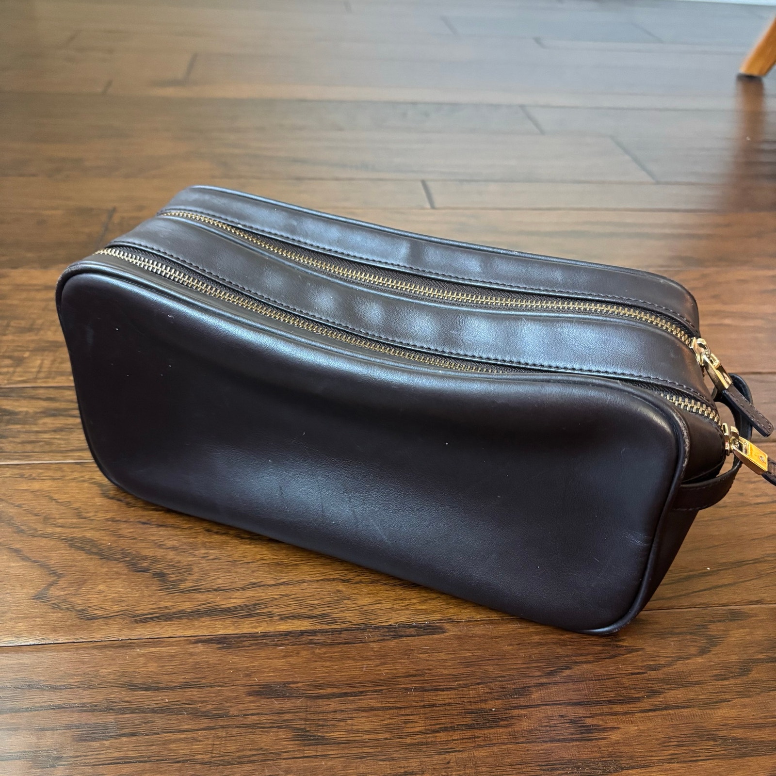 Brooks Brothers Mens Leather Travel Kit Brown